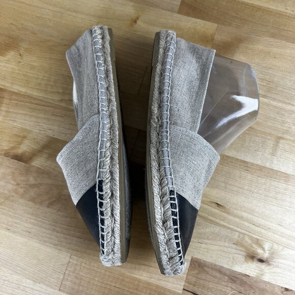 J. Crew Women's Espadrille Flats Cap Toe Linen Shoes CA010 Vacation Spain Size 8 - Picture 7 of 10